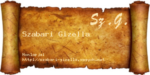 Szabari Gizella névjegykártya